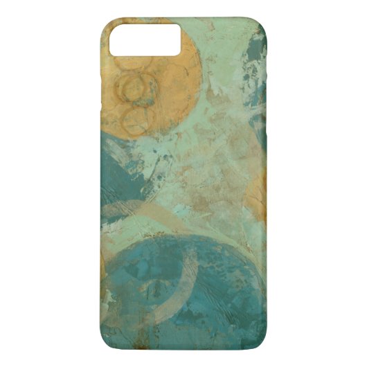 Blauwe en gele cirkels Case-Mate iPhone case (Achterkant)