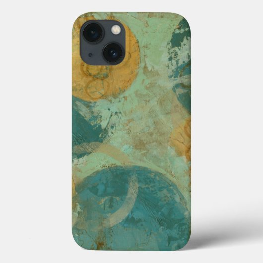 Blauwe en gele cirkels Case-Mate iPhone case (Achterkant)
