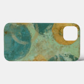 Blauwe en gele cirkels Case-Mate iPhone case (Achterkant (horizontaal))