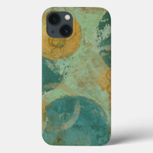 Blauwe en gele cirkels iPhone 13 hoesje