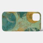 Blauwe en gele cirkels Case-Mate iPhone case (Achterkant (horizontaal))