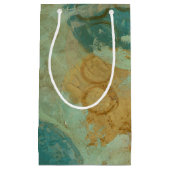 Blauwe en gele cirkels klein cadeauzakje (Voorkant)