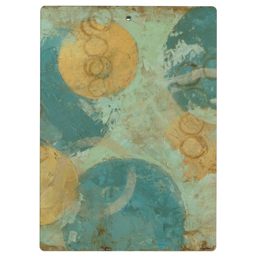 Blauwe en gele cirkels klembord (Achterkant)