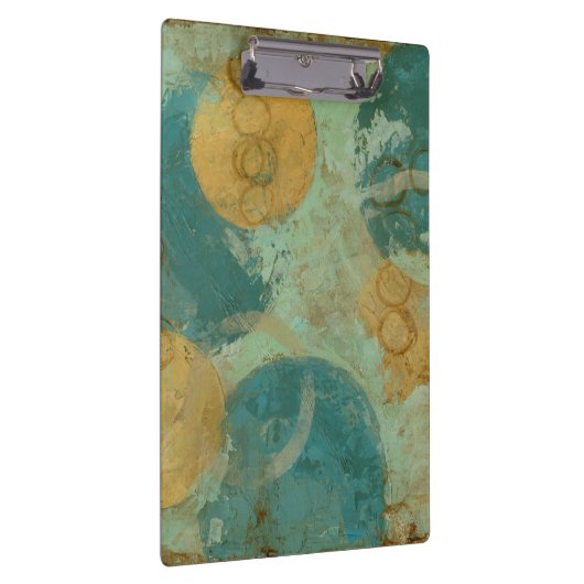 Blauwe en gele cirkels klembord (Rechts)