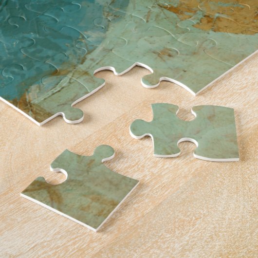 Blauwe en gele cirkels legpuzzel (Zijkant)