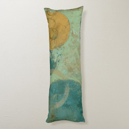 Blauwe en gele cirkels lichaamskussen (Achterkant (Verticaal))