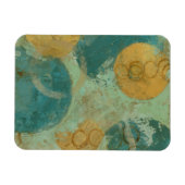 Blauwe en gele cirkels magneet (Horizontaal)