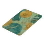 Blauwe en gele cirkels magneet (Linkerzijde)