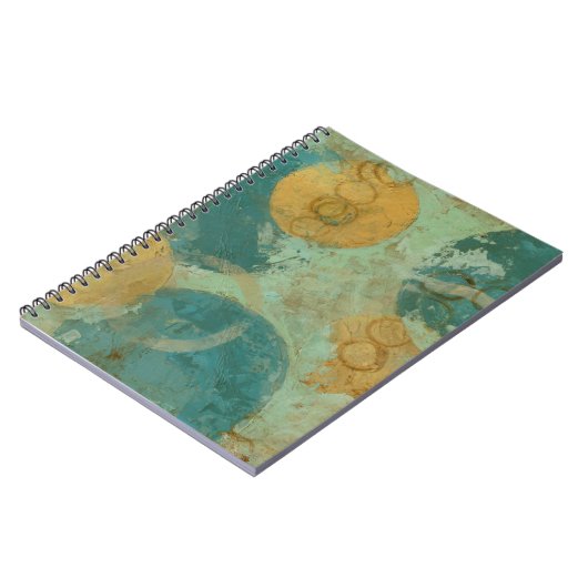 Blauwe en gele cirkels notitieboek (Linkerzijde)