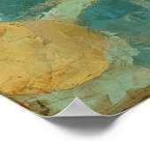 Blauwe en gele cirkels poster (Hoek)