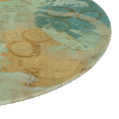 Blauwe en gele cirkels snijplank (Hoek)