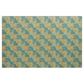 Blauwe en gele cirkels stof (Fat Quarter)