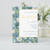 Blauwe en gele Dagen, Vrijgezellenfeest van lentev Kaart (Staand voorkant)