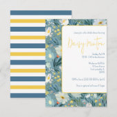 Blauwe en gele Dagen, Vrijgezellenfeest van lentev Kaart (Voorkant / Achterkant)