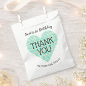 Blauwe en gele Gedekte Gehoordag Kind Bedankzakje (Geknipt)