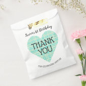 Blauwe en gele Gedekte Gehoordag Kind Bedankzakje (Gezegeld)