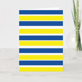 Blauwe en Gele Gestreepte Kaart! Spatie binnen! Kaart
