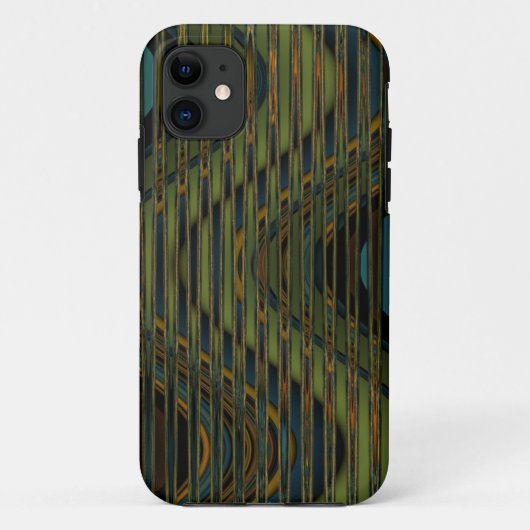 blauwe en gele golven textuur Case-Mate iPhone case (Achterkant)