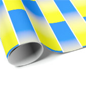 Blauwe en gele gradiënt Oekraïne geïnspireerd zond Cadeaupapier (Rol Hoek)