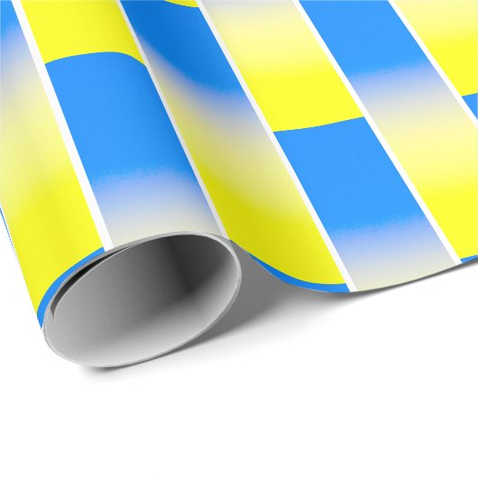 Blauwe en gele gradiënt Oekraïne geïnspireerd zond Cadeaupapier (Rol Hoek)