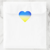 Blauwe en gele gradiënt Vrede Oekraïne Inspiratie Hart Sticker (Tas)