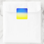 Blauwe en gele gradiënt Vrede Oekraïne Inspiratie Vierkante Sticker (Tas)