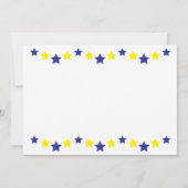 Blauwe en gele GraduPartij nodigt uit Kaart (Achterkant)