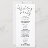 Blauwe en Gele Halve Maan Trouwprogramma (Achterkant)