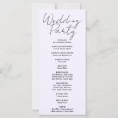 Blauwe en Gele Halve Maan Trouwprogramma (Achterkant)