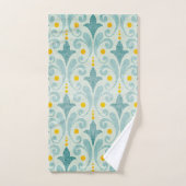 Blauwe en gele handdoekset bad handdoek (Handdoek)