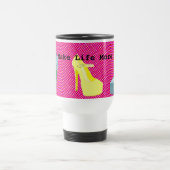 Blauwe en gele hiel-schoenen reisbeker (Center)