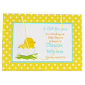 Blauwe en gele jongen Kekker Dank je Groot Cadeauzakje (Achterkant)