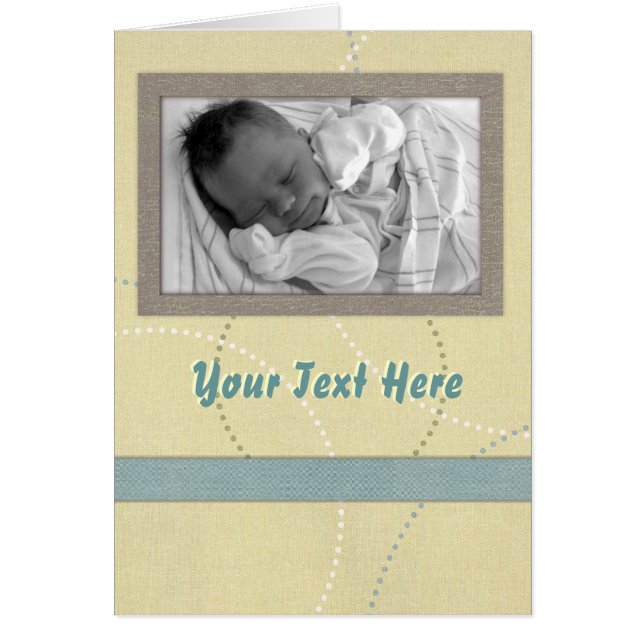 Blauwe en gele Kaart (Voorkant)