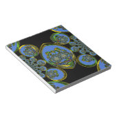 Blauwe en gele Kaleidoscoop Art Print Notitieblok (Schuin)