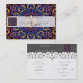 Blauwe en gele Keltische knotten tegels 147 Visitekaartje (Voorkant / Achterkant)