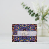 Blauwe en gele Keltische knotten tegels 147 Visitekaartje (Staand voorkant)