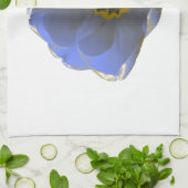 Blauwe en gele keukenhanddoeken (Gevouwen)