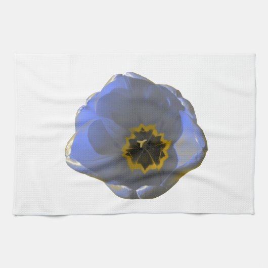 Blauwe en gele keukenhanddoeken (Horizontaal)