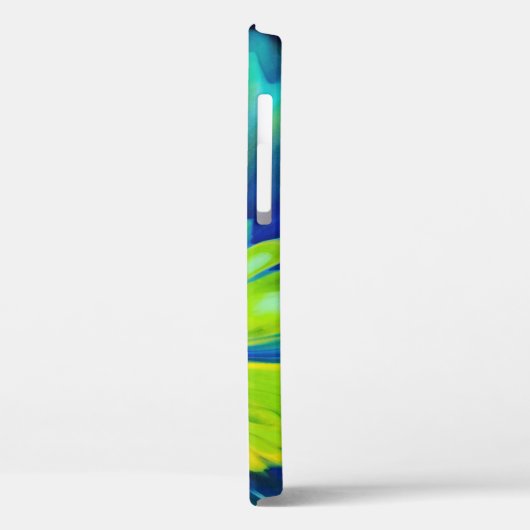 Blauwe en gele kleurstof Case-Mate iPhone case (Achterkant / Links)