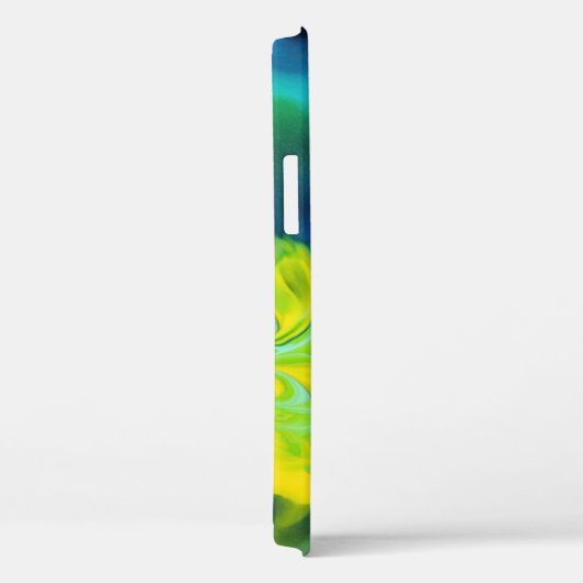 Blauwe en gele kleurstof Case-Mate iPhone case (Achterkant / Rechts)