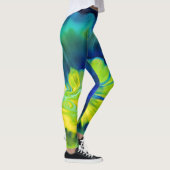 Blauwe en gele kleurstof leggings (Rechts)