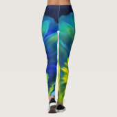 Blauwe en gele kleurstof leggings (Achterkant)