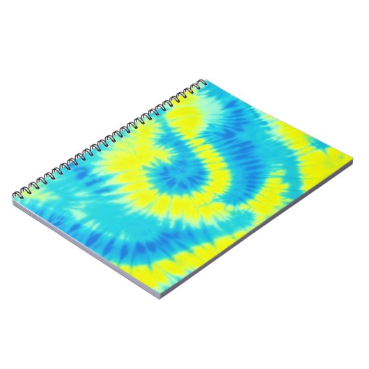 Blauwe en gele kleurstof notitieboek (Linkerzijde)