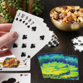 Blauwe en gele kleurstof pokerkaarten (Insitu)