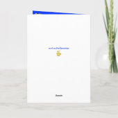 Blauwe en gele koffie en vrijdag kaart (Achterkant)