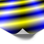 Blauwe en gele kronkeling poster (Hoek)