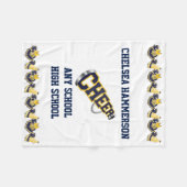 Blauwe en gele kronkelwand fleece deken (Voorkant (Horizontaal))