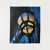 Blauwe en gele lantaarn wandkleed (Voorkant)