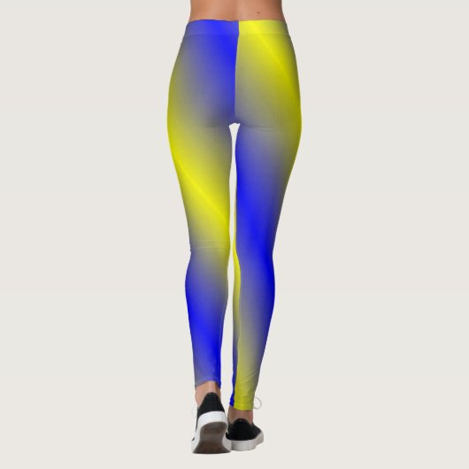 Blauwe en gele Leggings (Achterkant)