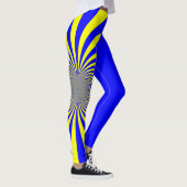 Blauwe en gele Leggings (Rechts)